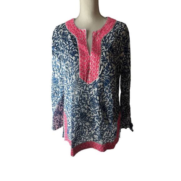 Lilly Pulitzer Blue and Pink Blouse - Picture 2 of 10